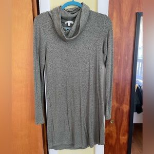 Olive green Cowl Neck Dress